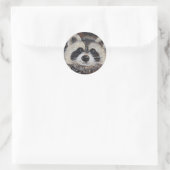 Raccoon schilderen ronde sticker (Tas)