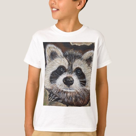Raccoon schilderen t-shirt (Voorkant)