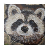 Raccoon schilderen tegeltje (Voorkant)