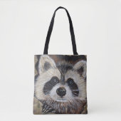 Raccoon schilderen tote bag (Voorkant)