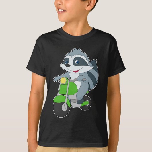 Raccoon Scooter T-shirt (Voorkant)