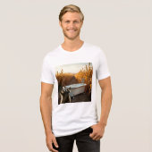 Raccoon Selfie 1 Tri-Blend Shirt (Voorkant volledig)