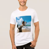 Raccoon Selfie 2 Tri-Blend Shirt (Voorkant)