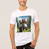 Raccoon Selfie 5 Tri-Blend Shirt (Voorkant)