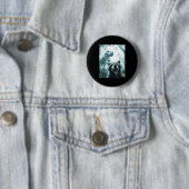 Raccoon Selfie With Tyrannosaurus T Rex Adventure  Ronde Button 5,7 Cm (In situ)