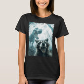 Raccoon Selfie With Tyrannosaurus T Rex Adventure  T-shirt (Voorkant)
