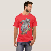 Raccoon Skater Skateboard T-shirt (Voorkant volledig)