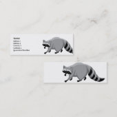 Raccoon - Skinny Mini Visitekaartje (Voorkant / Achterkant)
