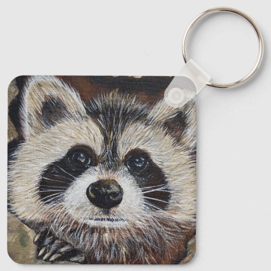 Raccoon Sleutelhanger (Achterkant)