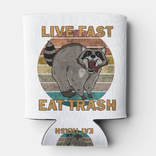 Raccoon - snel levend etend afval blikjeskoeler (Achterkant)