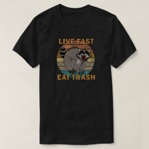 Raccoon - snel levend etend afval t-shirt