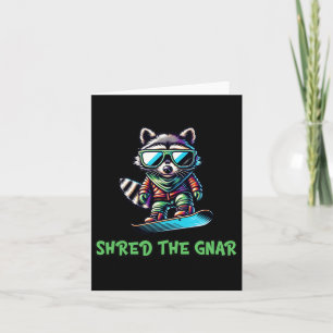 Raccoon snowboarden versnipperde de Gnar Winter en Kaart