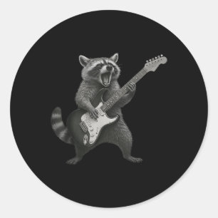 Raccoon speelt gitaarrock-'n-rollgitarist Rac Ronde Sticker
