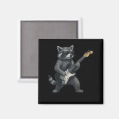Raccoon spelen gitaar rock en roll cadeau Mannen v Magneet (Voorkant / Achterkant)