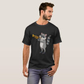 Raccoon Spelen Trompet T-shirt (Voorkant volledig)