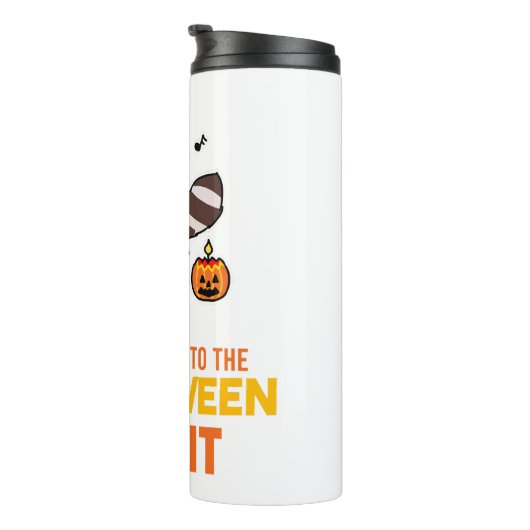 Raccoon Spirit Halloween Pumpkin Party Thermosbeker (Geroteerd rechts)