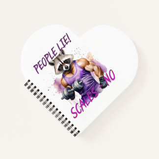 Raccoon, sportschool grote man notitieboek