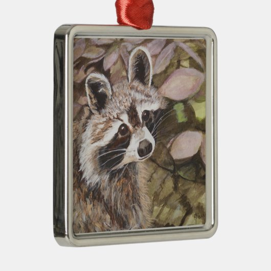 Raccoon Square Ornament (Rechts)