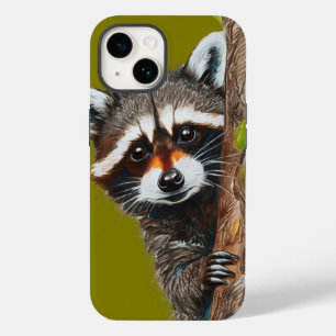 Raccoon Staring van Tree iPhone 14 Hoesje