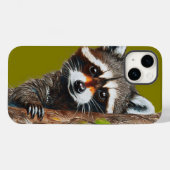 Raccoon Staring van Tree iPhone 14 Hoesje (Achterkant (horizontaal))