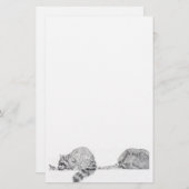 Raccoon Stationery Briefpapier (Voorkant / Achterkant)