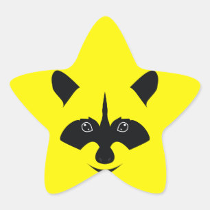 Raccoon Ster Sticker