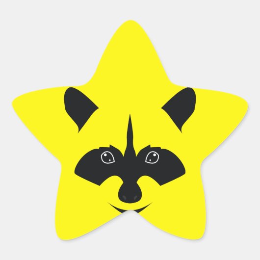 Raccoon Ster Sticker (Voorkant)