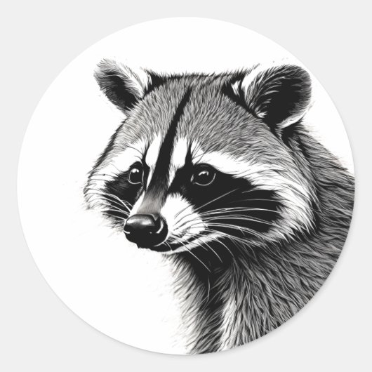 Raccoon sticker (Voorkant)