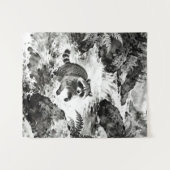 Raccoon Stream Tapestry | Forest Wildlife Art  Wandkleed (Voorkant (horizontaal))