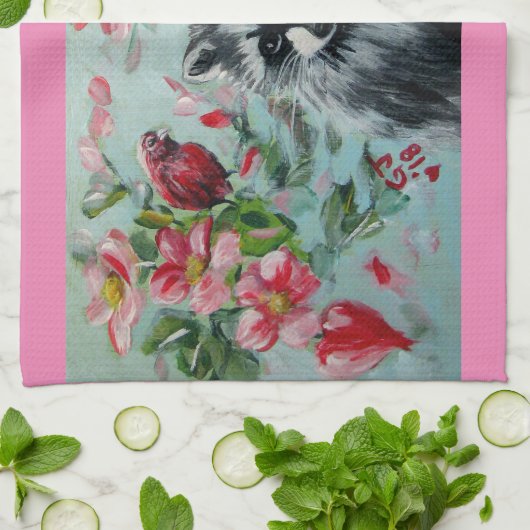 Raccoon Sweethearts Kitchen Towels Theedoek (Gevouwen)