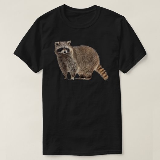 Raccoon T-Shirt Wildlife Tee Shirt Cool Natuur R (Design voorkant)