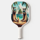 Raccoon Tea Party Pickleball Paddle (Achterkant)