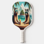 Raccoon Tea Party Pickleball Paddle (Voorkant)