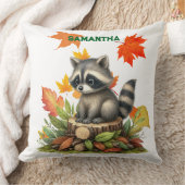 Raccoon Throw Pillow Autumn Raccoon Pillow Cover Kussen (Deken)