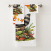 Raccoon Towel Set | Cute Animal Bath Towels Bad Handdoek (Insitu)