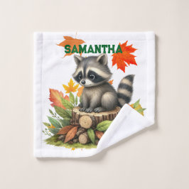 Raccoon Towel Set | Cute Animal Bath Towels Bad Handdoek