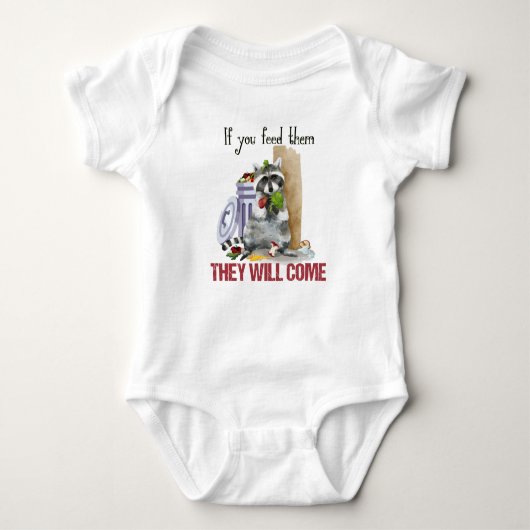 Raccoon Trash Bandit Baby Romper (Voorkant)