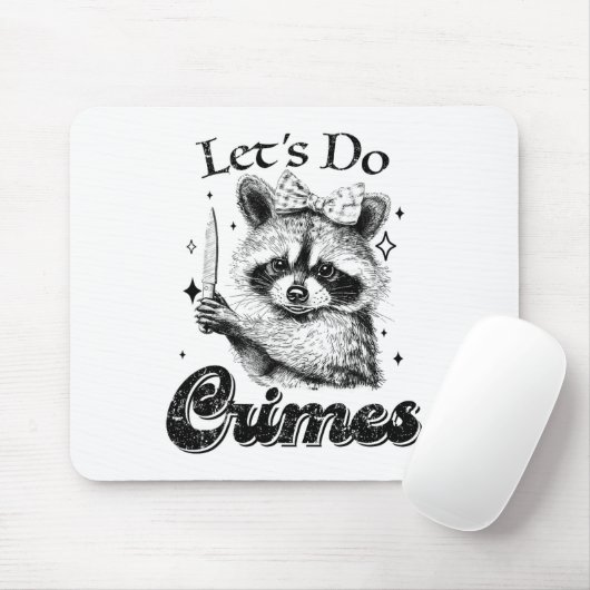 Raccoon Trash Funny Racoon Laten we misdaden Schat Muismat (Met muis)