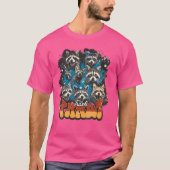 Raccoon Trash Panda Bootleg Rock Band Style T-shirt (Voorkant)