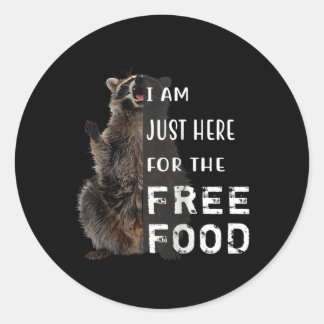 Raccoon Trash Panda hier net voor de gratis eten b Ronde Sticker