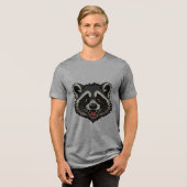 Raccoon Tri-Blend Shirt (Voorkant volledig)