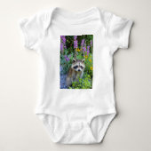 Raccoon tussen de bloemen romper (Voorkant)