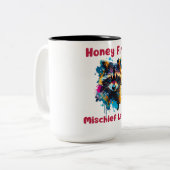 Raccoon Tweekleurige Koffiemok (Voorkant links)