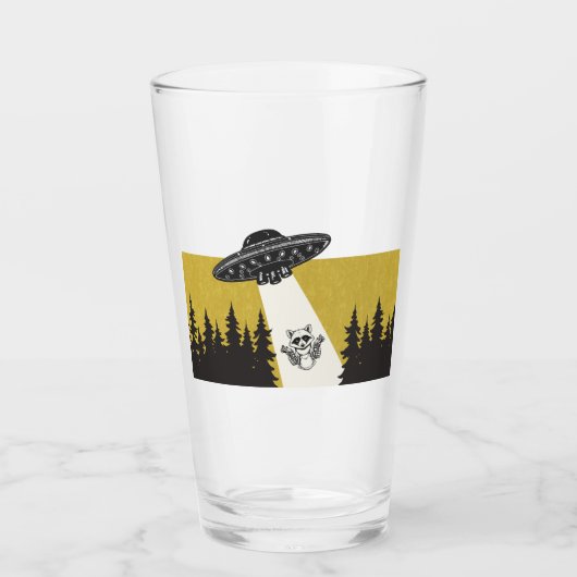 Raccoon UFO Glas (Voorkant)