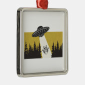 Raccoon UFO Metalen Ornament (Rechts)