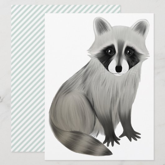 Raccoon, uitgesneden kaart (Voorkant / Achterkant)
