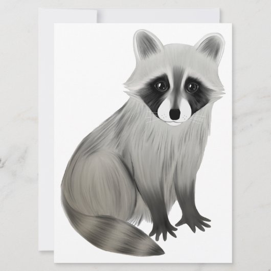 Raccoon, uitgesneden kaart (Voorkant)