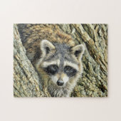 Raccoon Up Close - Puzzle Legpuzzel (Horizontaal)