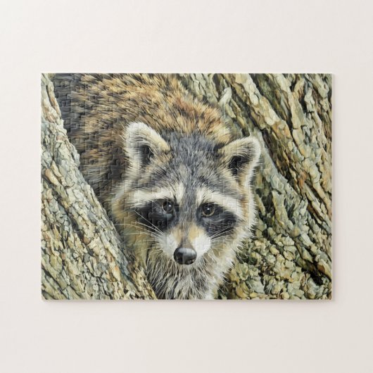 Raccoon Up Close - Puzzle Legpuzzel (Horizontaal)