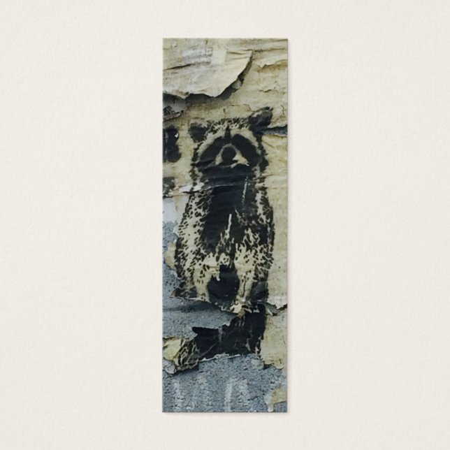  Raccoon Urban Street Art Graffiti Mini Visitekaartjes (Voorkant)